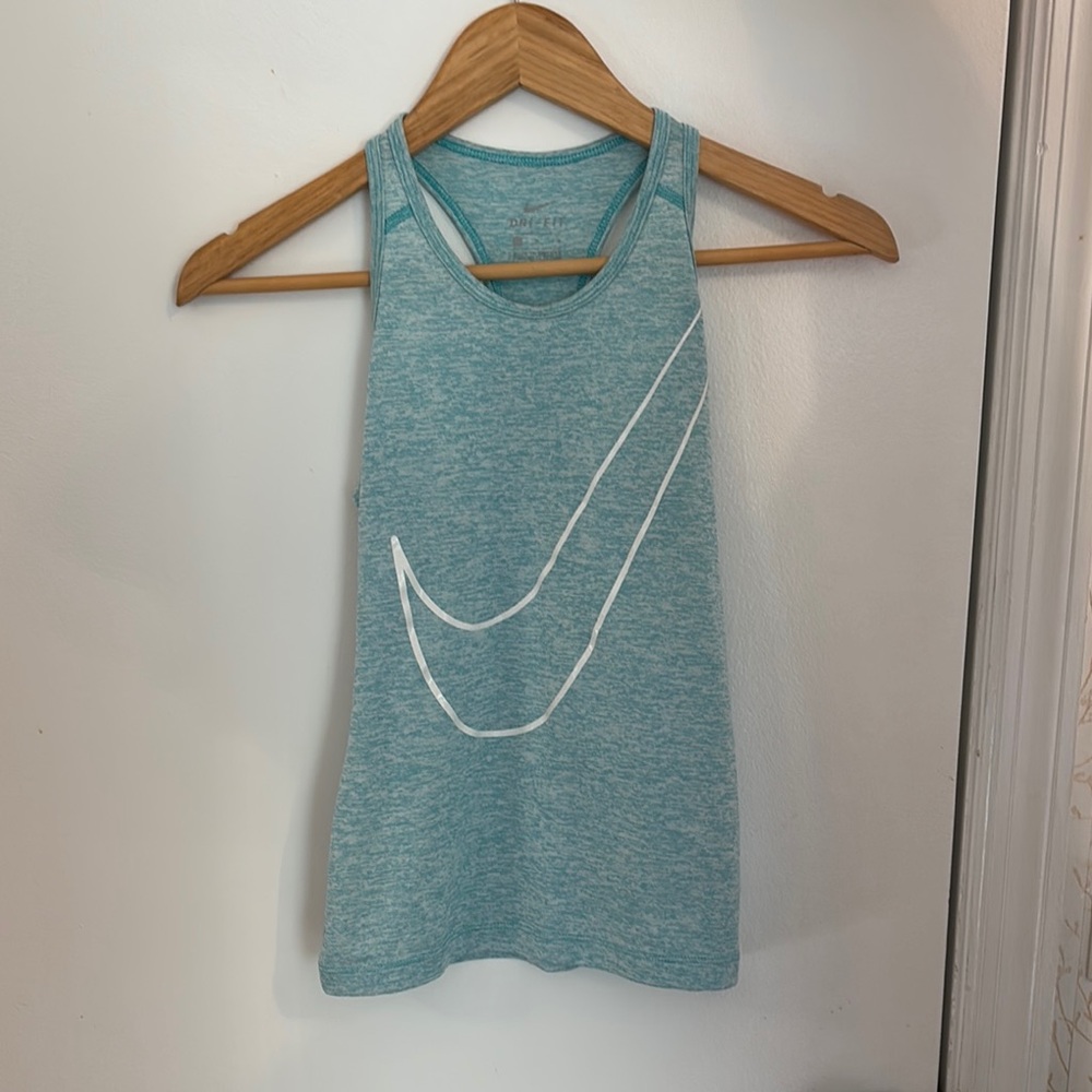 COPY - Nike Women's Teal Tank Top with White Swoosh